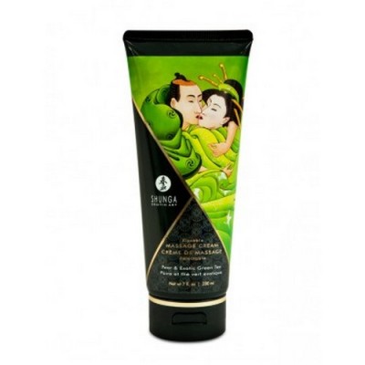 Crema massaggi commestibile shunga gusto the verde e pera 200 ML