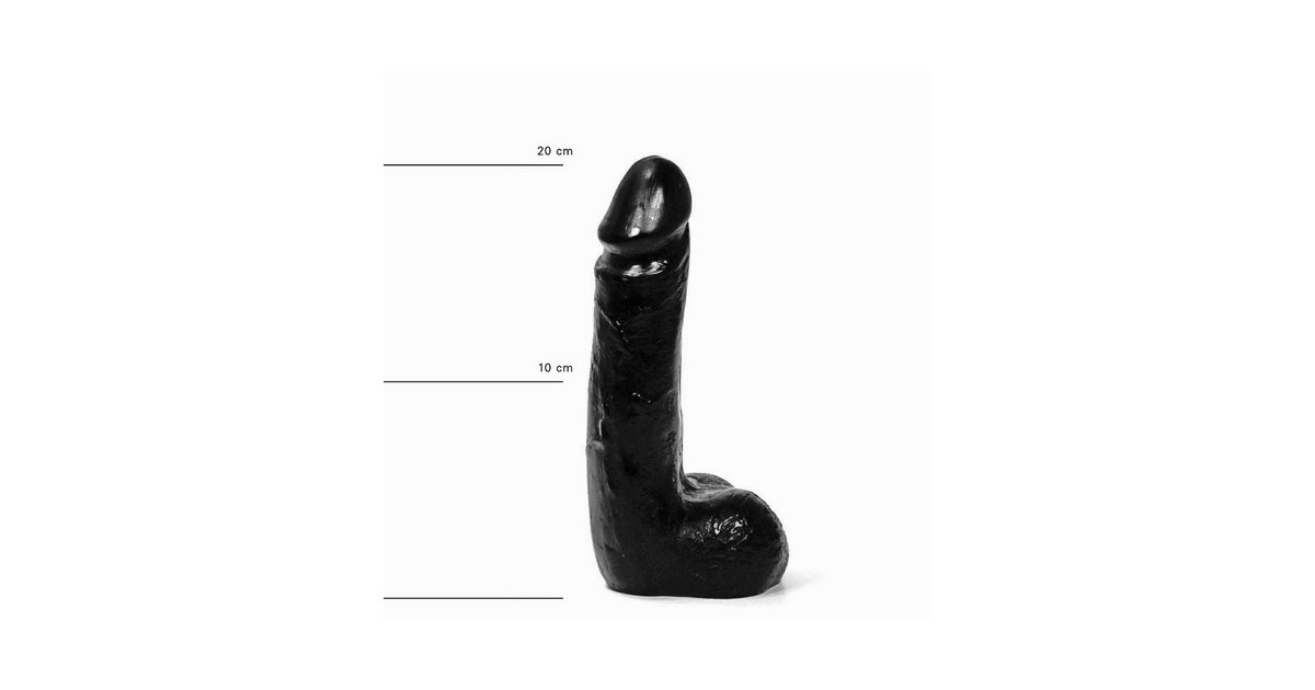 falli realistici-All Black 20 cm-LaChatte.it