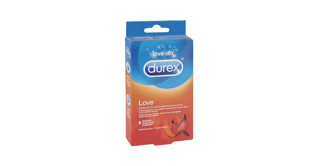 durex love, 6 preservativi aderenti 52,5 mm