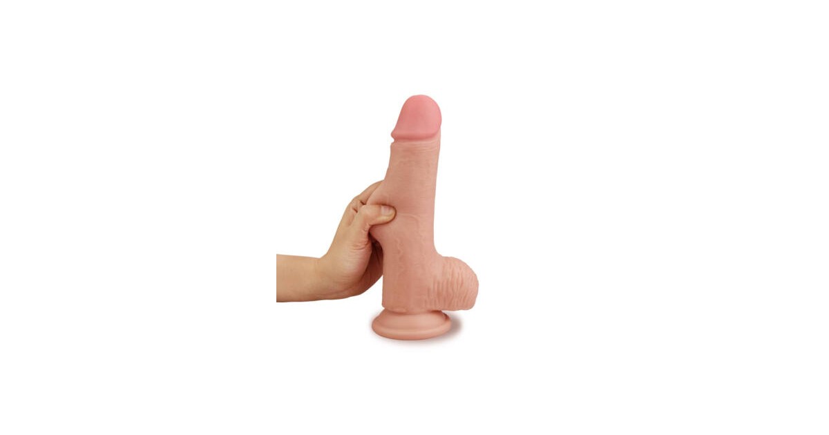 falli realistici-Fallo realistico con testicoli 19 cm Skinlike Soft Cock 7,5-LaChatte.it