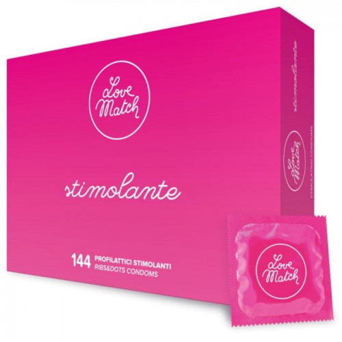 Preservativi Love Match Stimolante confezione da 144 pezzi