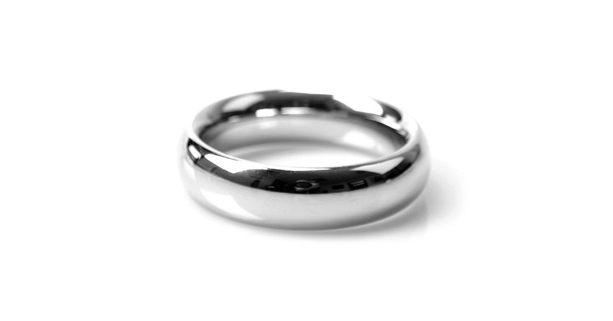  in metallo-Cockring in acciaio Bordo Arrotondato 8mm X 6mm - diametro 55 mm-LaChatte.it