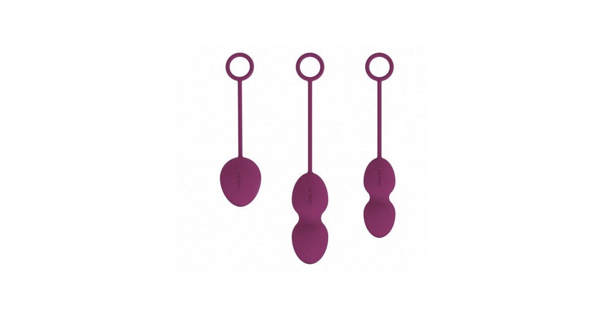 dispositivi allenamento pavimento pelvico-Kit palline da geisha in silicone con pesi differenti NOVA BALLS Viola-LaChatte.it