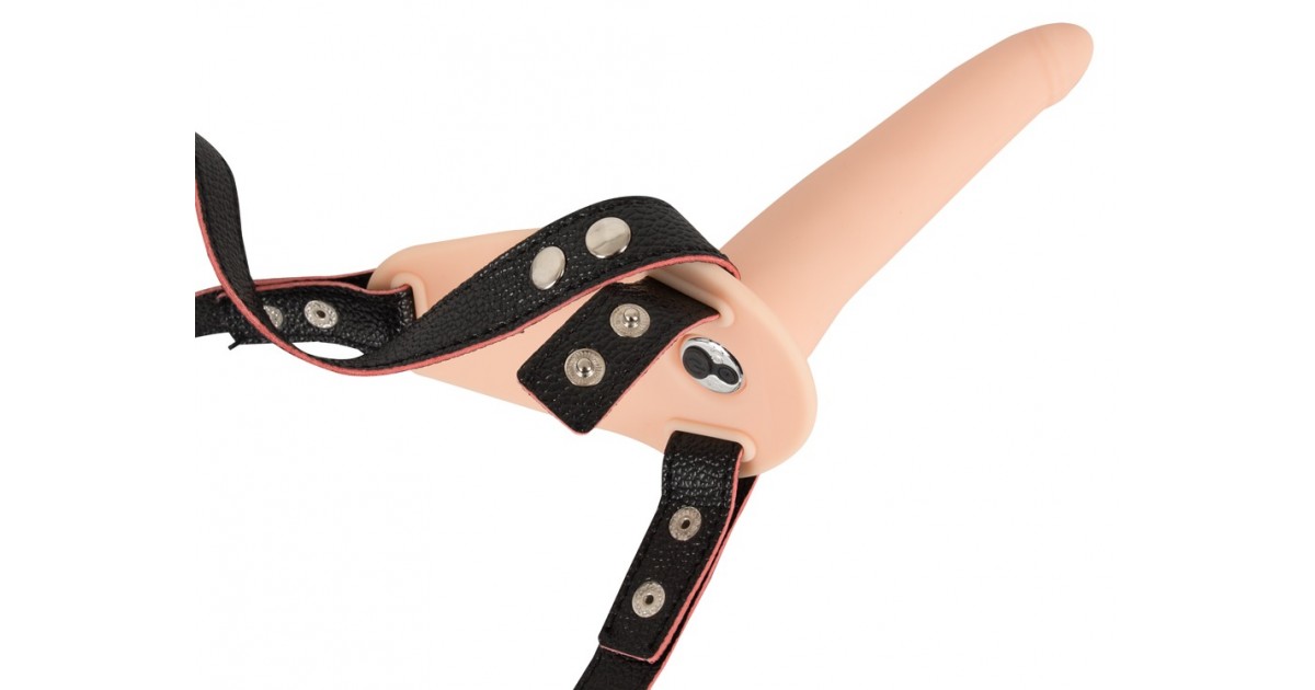 strap-on VIBRANTI-Strapon vibrante ricaricabile in silicone per pegging-LaChatte.it