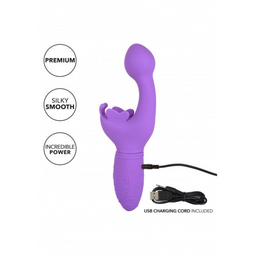 vibratori rabbit-Stimolatore Punto G e Clitoride Butterfly Kiss Ricaricabile Viola-LaChatte.it