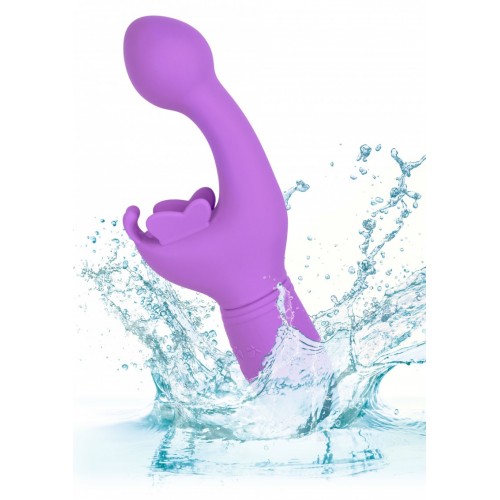 vibratori rabbit-Stimolatore Punto G e Clitoride Butterfly Kiss Ricaricabile Viola-LaChatte.it