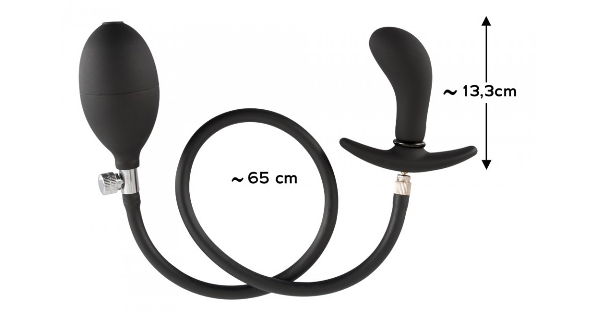 falli gonfiabili-Plug Gonfiabile in silicone con Tubo Removibile 8 cm-LaChatte.it