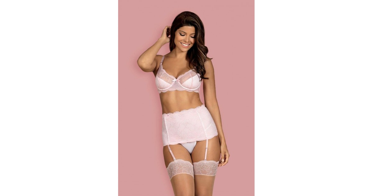 completini intimi-Girlly Set Tre Pezzi Rosa-LaChatte.it