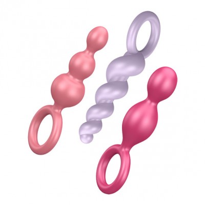 Set di 3 Plug Anali Colorati in Silicone