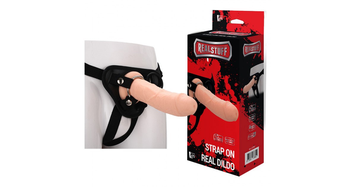 strap-on-Strap On Realistico con Dildo in Silicone 21 cm Diametro 5 cm-LaChatte.it