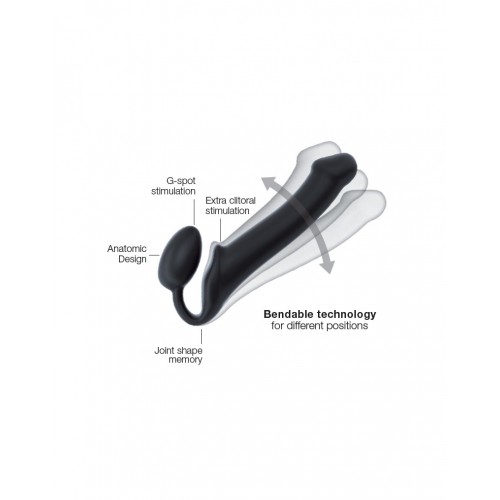 strapless strapon flessibile Strap-on me nero - XL