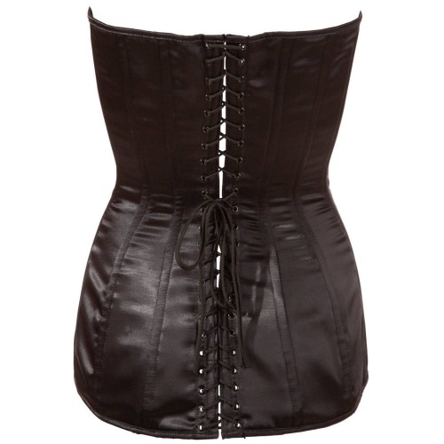 body e corsetti-Corsetto Nero 56 cm con Stecche Laterali e Lacci sul Retro-LaChatte.it