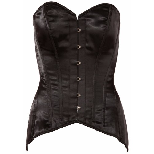 body e corsetti-Corsetto Nero 56 cm con Stecche Laterali e Lacci sul Retro-LaChatte.it