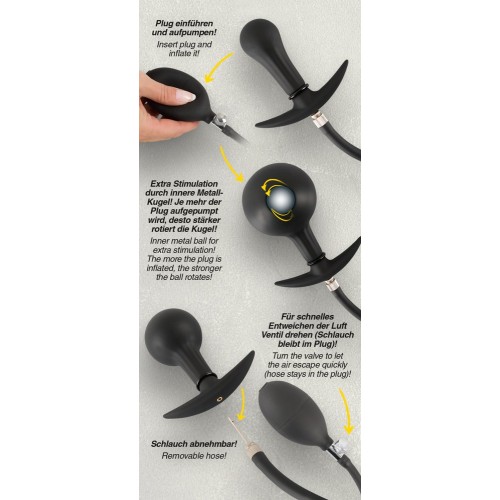 dildo anali-Plug Anale Gonfiabile con Tubo Removibile-LaChatte.it