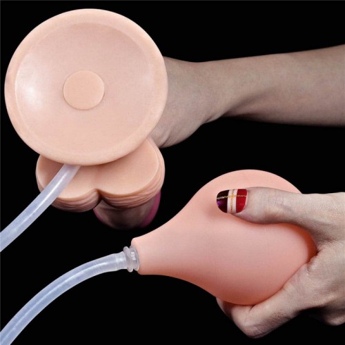 falli eiaculanti-Fallo Eiaculante Realistico con Testicoli e Ventosa Squirt Extreme 23 cm-LaChatte.it
