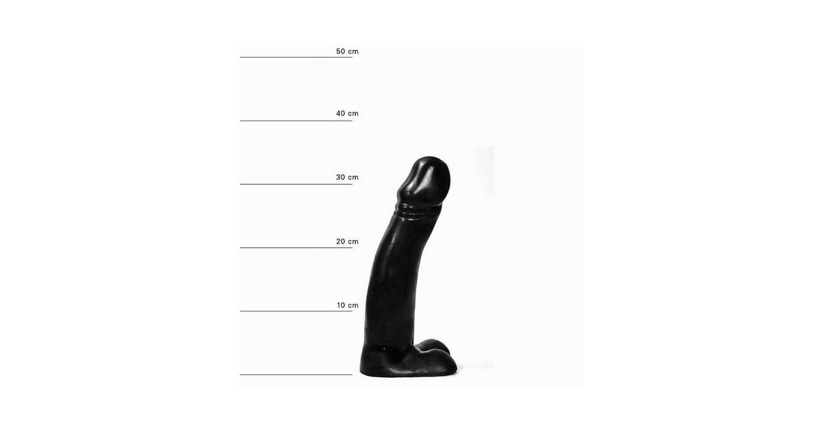 falli grandi - fisting-dildo realistico AB23 color nero in pvc 34 cm Diametro 5,5 cm-LaChatte.it