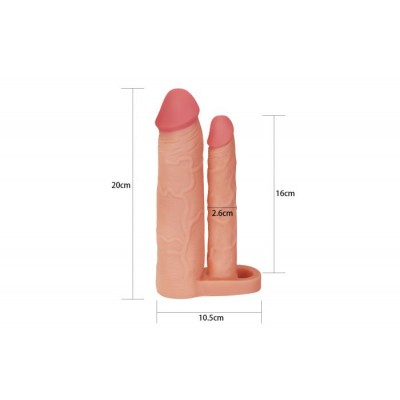 Doppio Fallo Cavo in Tpe 20 cm