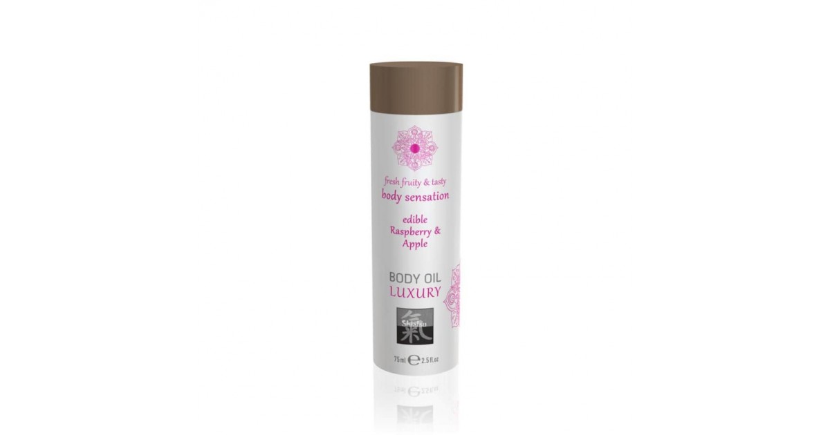 olii per massaggi-Luxury Olio Massaggi Commestibile Raspberry Apple 75 ml-LaChatte.it