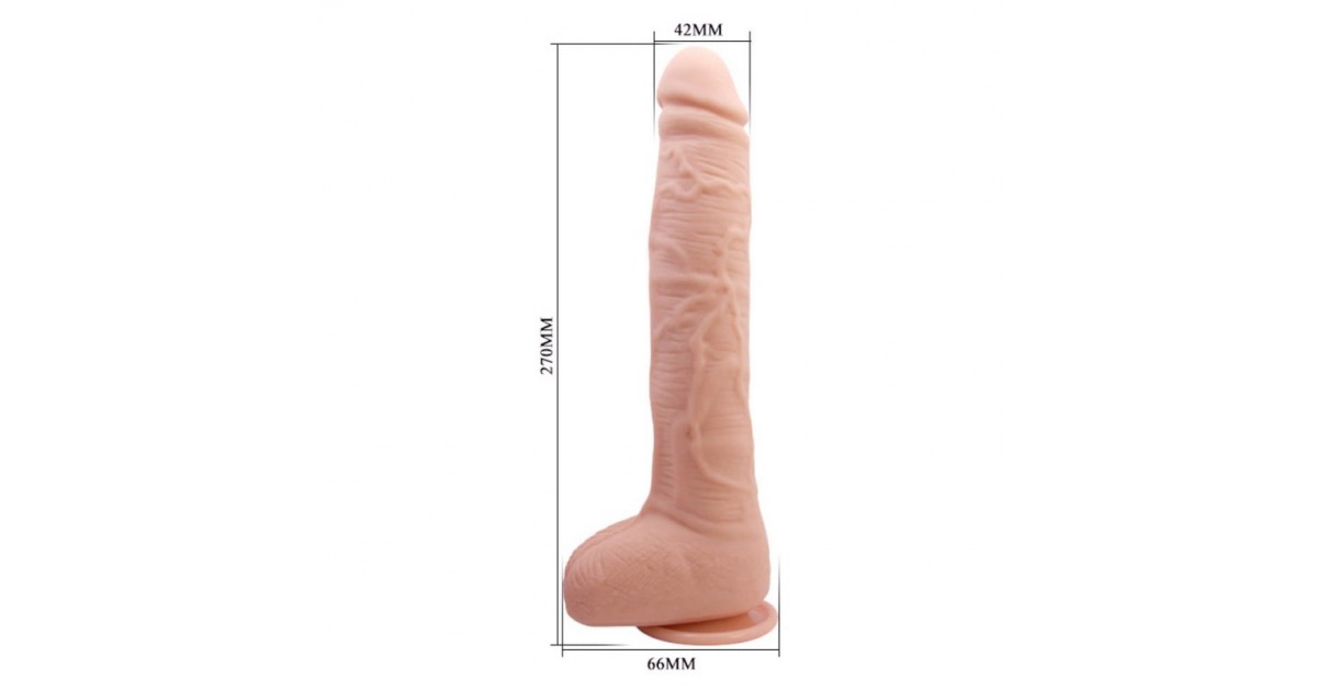 falli realistici-Fallo Realistico in TPR Con Ventosa Dick 28 cm-LaChatte.it