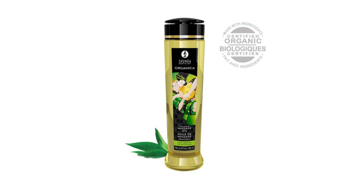 olii per massaggi-Olio massaggi baciabile ORGANICA Exotic Green Tea 240ml-LaChatte.it