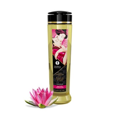 Olio massaggi Shunga AMOUR fragranza fiori di loto 240 ML