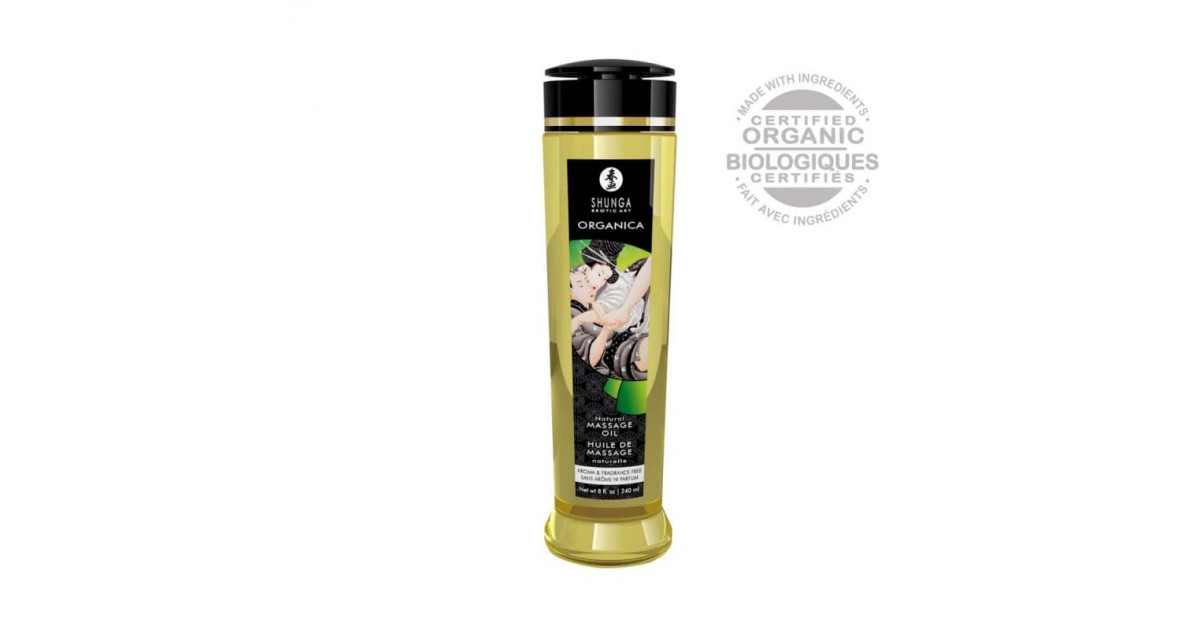 olii per massaggi-SHUNGA olio massaggi baciabile ORGANICA NATURAL senza profumi 240ML-LaChatte.it
