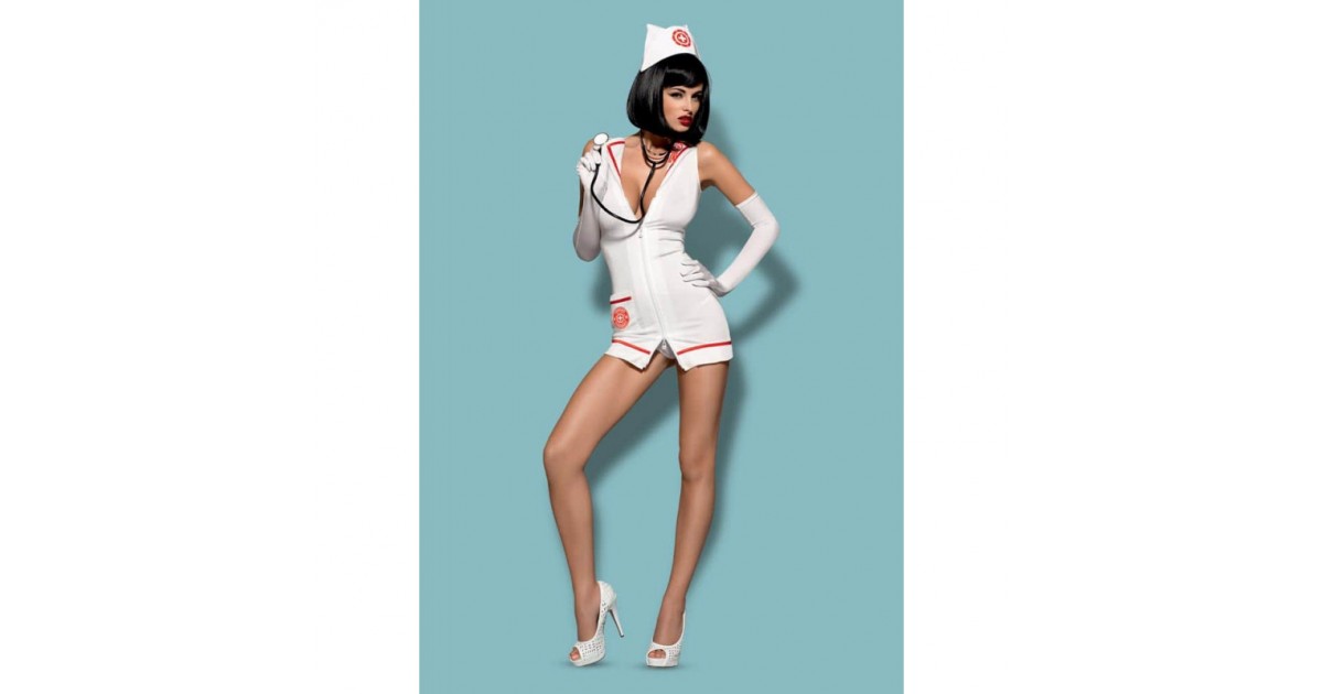 giochi di ruolo e travestimenti-Emergency Dress Costume Infermiera-LaChatte.it