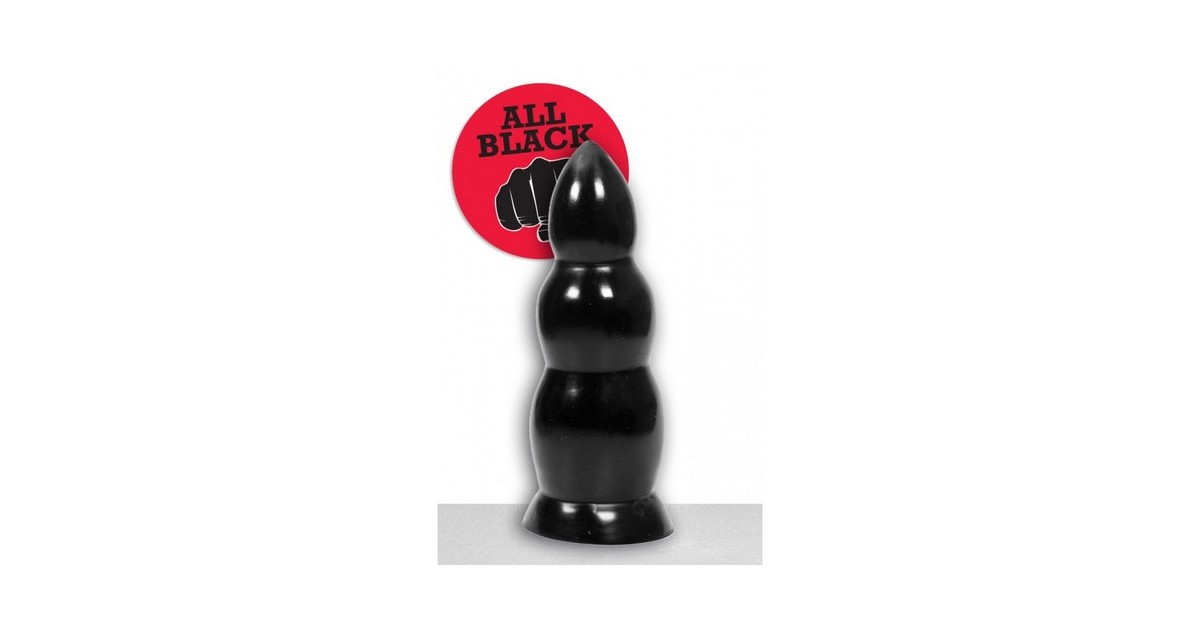 dildo anali-ALL BLACK dildo-plug progressivo 23 cm diametro max 8 cm-LaChatte.it