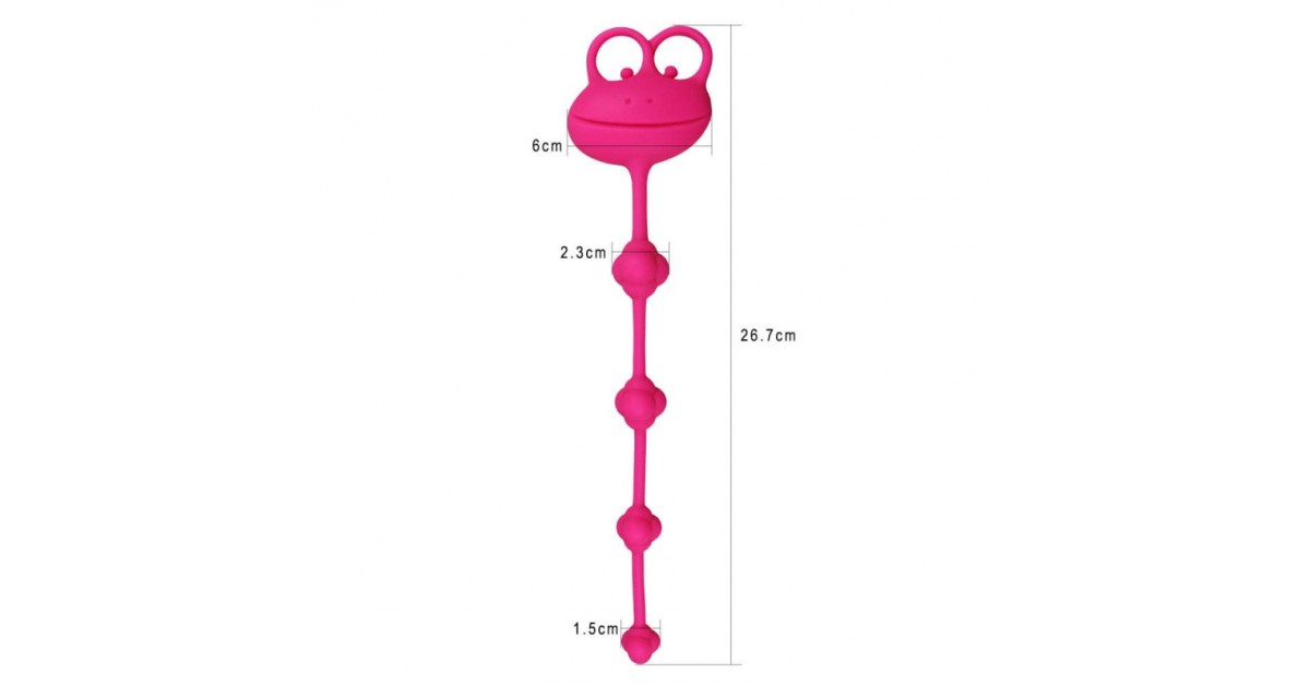 Silicone Frog Anal Beads Fucsia