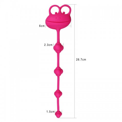 Silicone Frog Anal Beads Fucsia