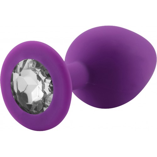 Rosebud Silicone Anal Plug Purple M