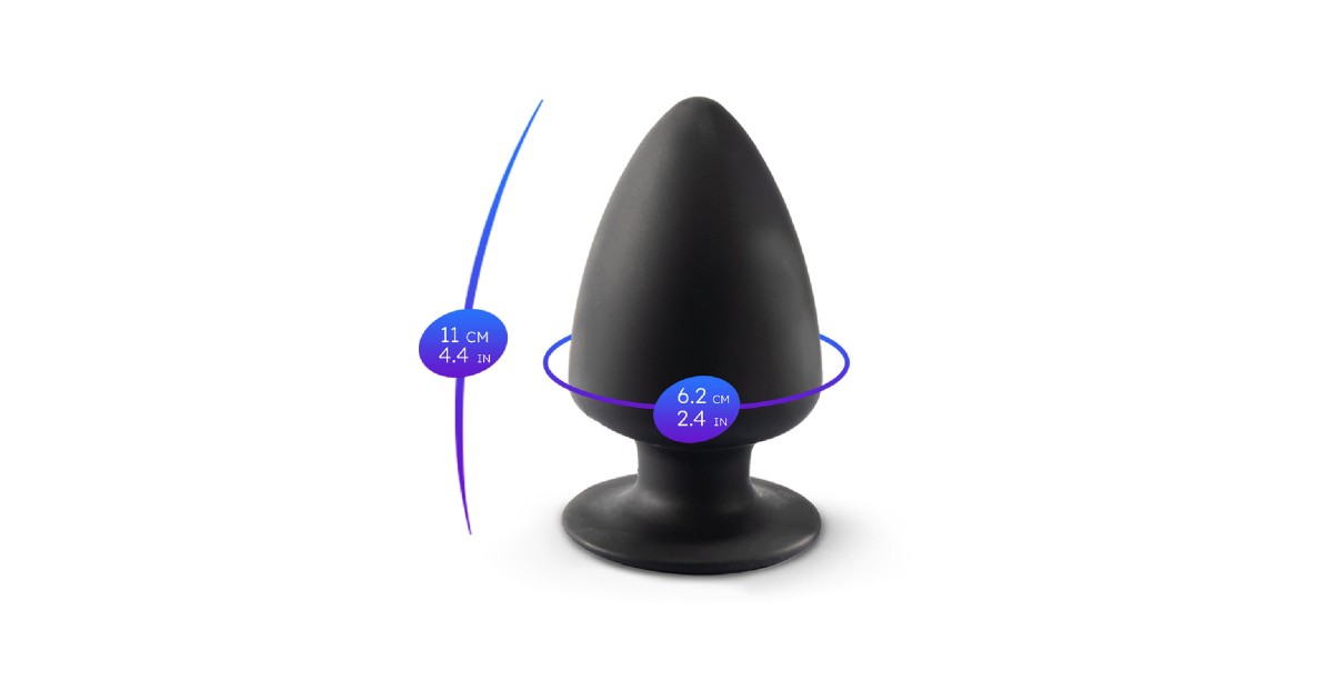  non vibranti-Premium Silicone Anal Plug Dual Density M Nero-LaChatte.it