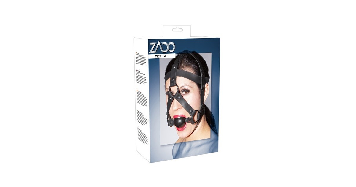 morsi, ball gag-Head Harness - Maschera in cuoio con morso-LaChatte.it