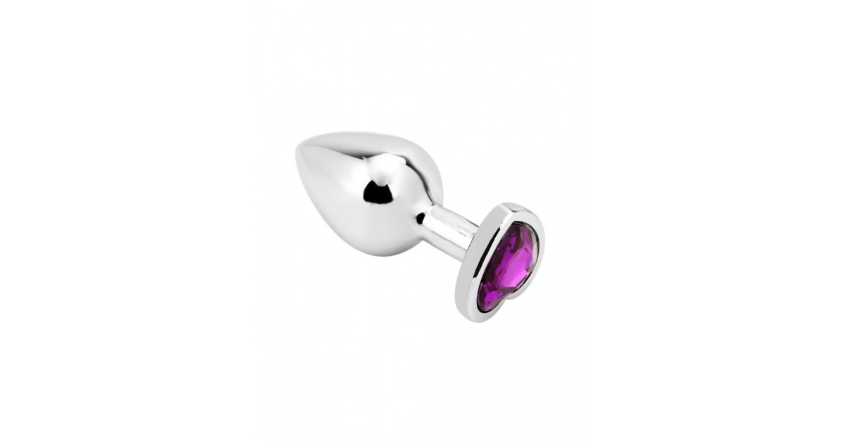 anal bijoux-Heart Shape Anal Plug Medium - Violet-LaChatte.it