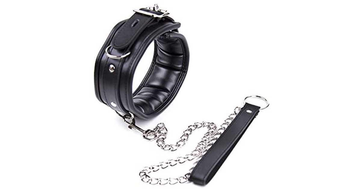 collari-Collar with leash black-LaChatte.it