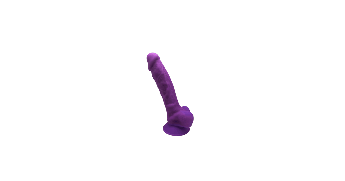 falli realistici-Dildo realistico in silicone dual density silexpan 18 cm Viola-LaChatte.it