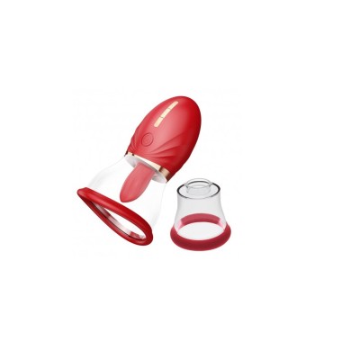 Adoramor Red automatic vaginal pump with tongue