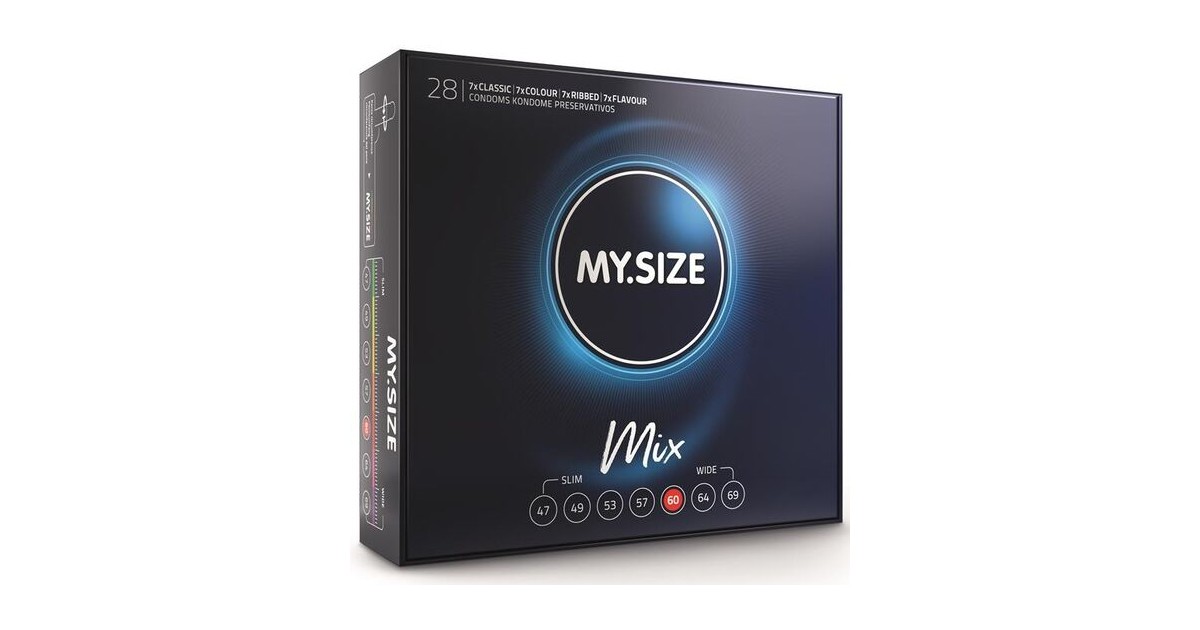  XL-MY SIZE MIX - Preservativi 60 mm - 28 pezzi-LaChatte.it