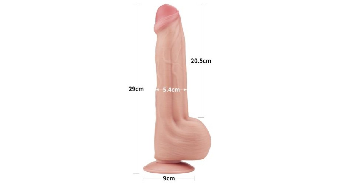 falli grandi - fisting-Dildo 12 King Sized Sliding Skin Dual Layer 29 cm-LaChatte.it