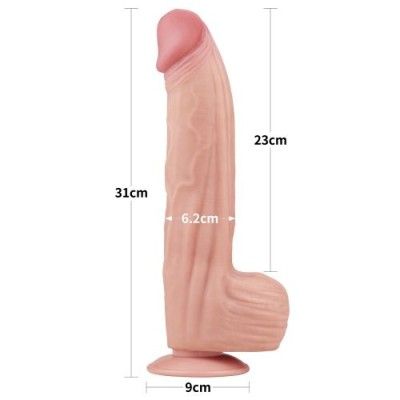 Dildo 12 King Sized Sliding Skin Dual Layer 31 cm